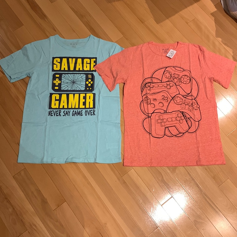 2 NWT Boys Gaming Short Sleeve tees - size 14